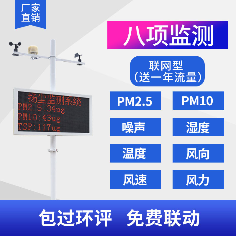 揚塵在線(xiàn)監測系統在工地